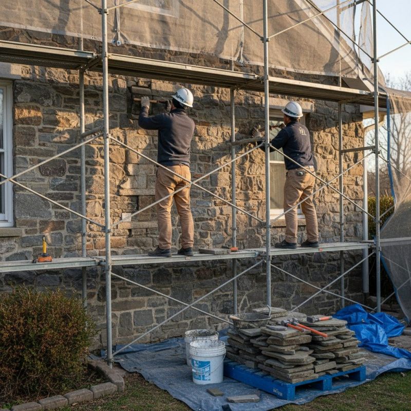 Local Stone Veneer Siding Repair pros at work